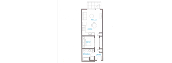 A8 Floor plan at Vue 22