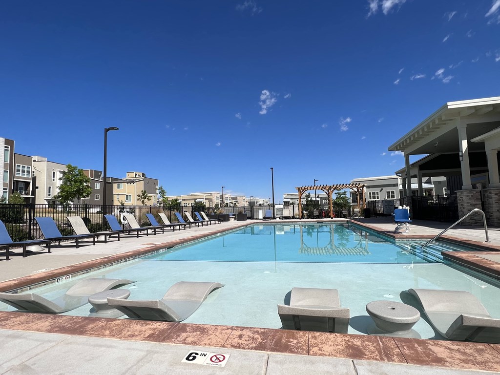 Sparkling Pool and Sundeck at Ridge at Castle Rock
