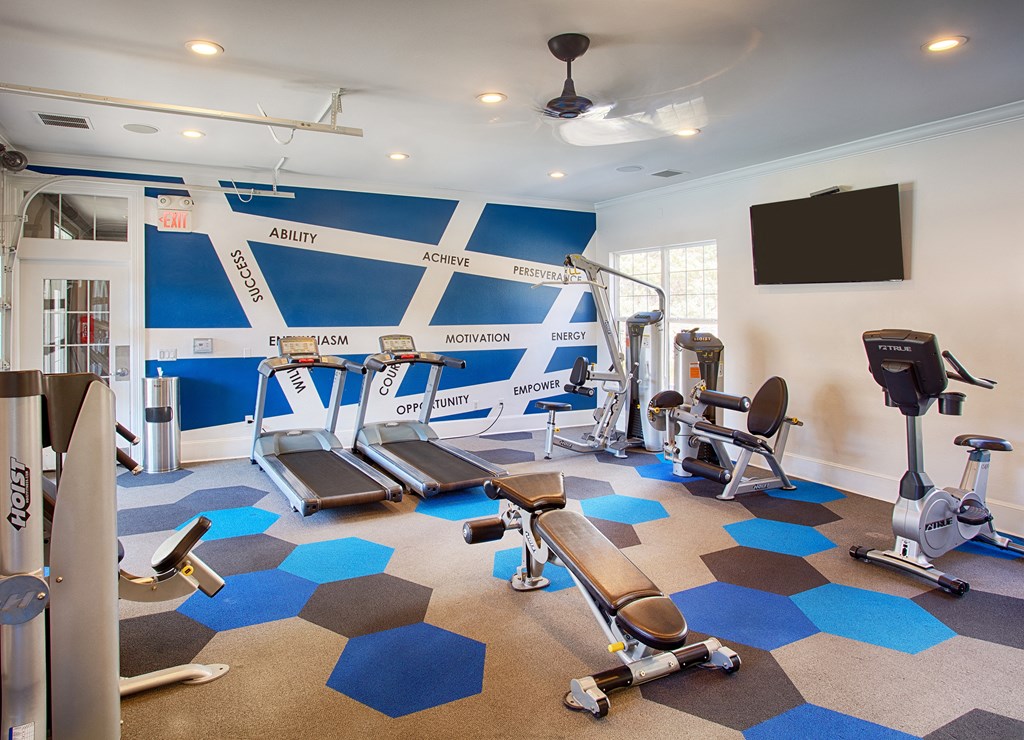 Clubhouse Fitness Room at Stone Cliff Apartments
