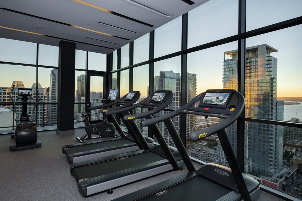 fitness center views at Luma