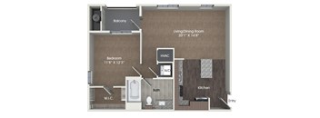 A1 Floor Plan at Andorra Apartments