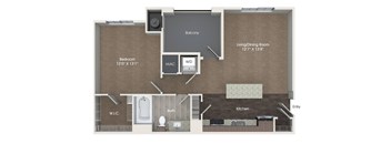 A2 Floor Plan at Andorra Apartments