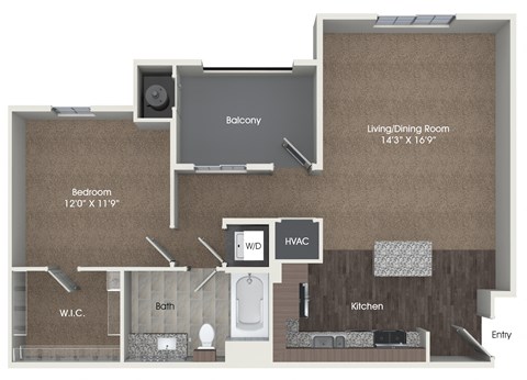 A3 Floor Plan at Andorra Apartments