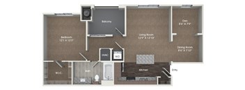 A5 Floor Plan at Andorra Apartments