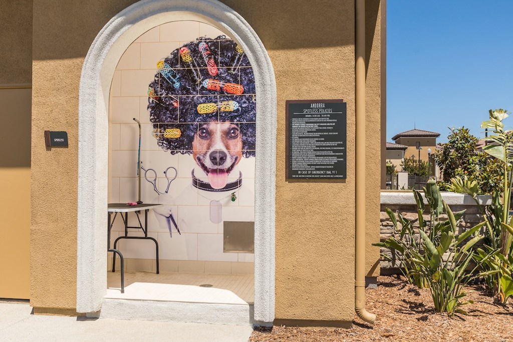 Dog Washing at Andorra Apartments