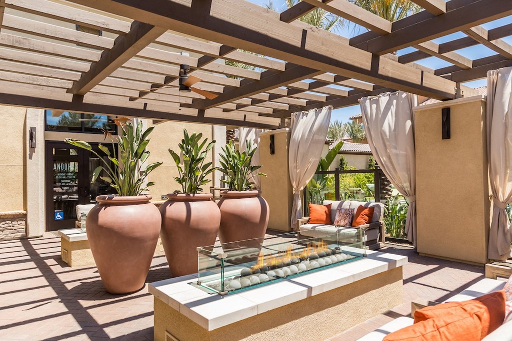 Outdoor Fire Pit at Andorra Apartments