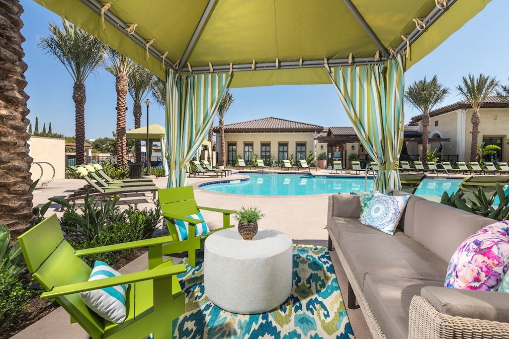 Main Pool Lounge at Andorra Apartments