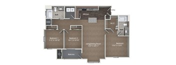 C1 Floor Plan at Andorra Apartments