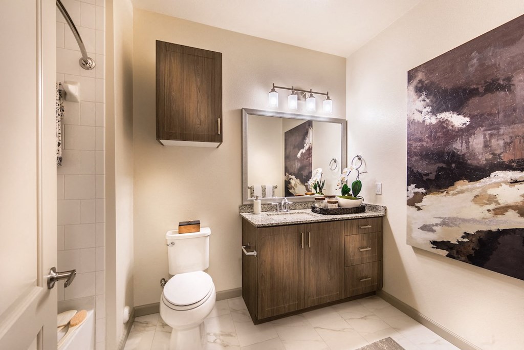 Furnished Bathroom at Andorra Apartments