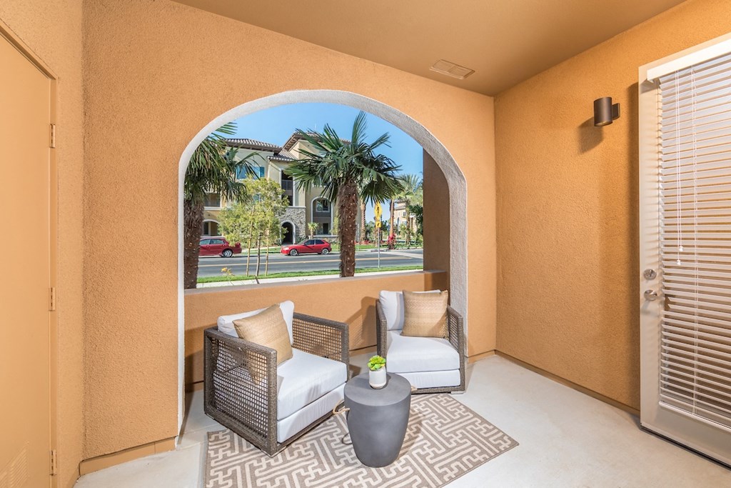 Outdoor Model Patio at Andorra Apartments