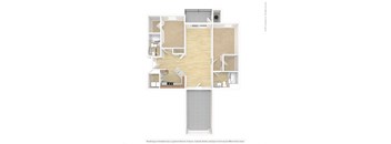 2 Bed 2 Bath Floor Plan B1 at Andante Apartments, Arizona