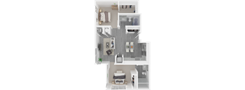 Floor Plan 2 at Parq Crossing Apartments
