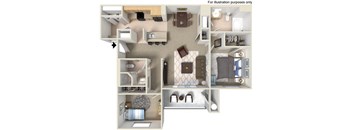 a floor plan image of the ashford apartment homes in brookhaven, ga