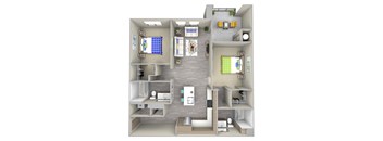 tide pool b1.1 Floor Plan at Las Positas Apartments, Camarillo
