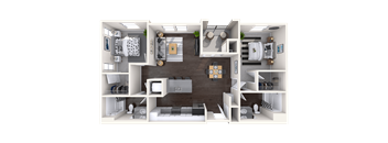 B1 Floor Plan at Mitchell Place Apartments, Murrieta, 92562