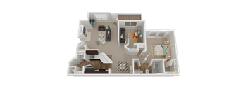 B1 Floor Plan at Stone Cliff Apartments