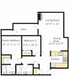 2 Bed 2 Bath Floor Plan 2 Bed 2 Bath Floor Plan at Del Norte Place Apartment Homes, El Cerrito, CA, 94530