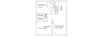 B1 FloorPlan at Peavine Peak Apartments