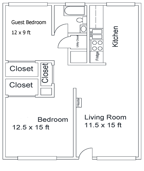 B1 FloorPlan at Peavine Peak Apartments