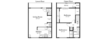 B1 Floor Plan at Vale Apartments & Townhomes