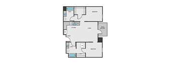B1 Floor Plan at Eleanor H16 Apartments