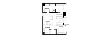B1h Floor Plan at Eleanor H16 Apartments