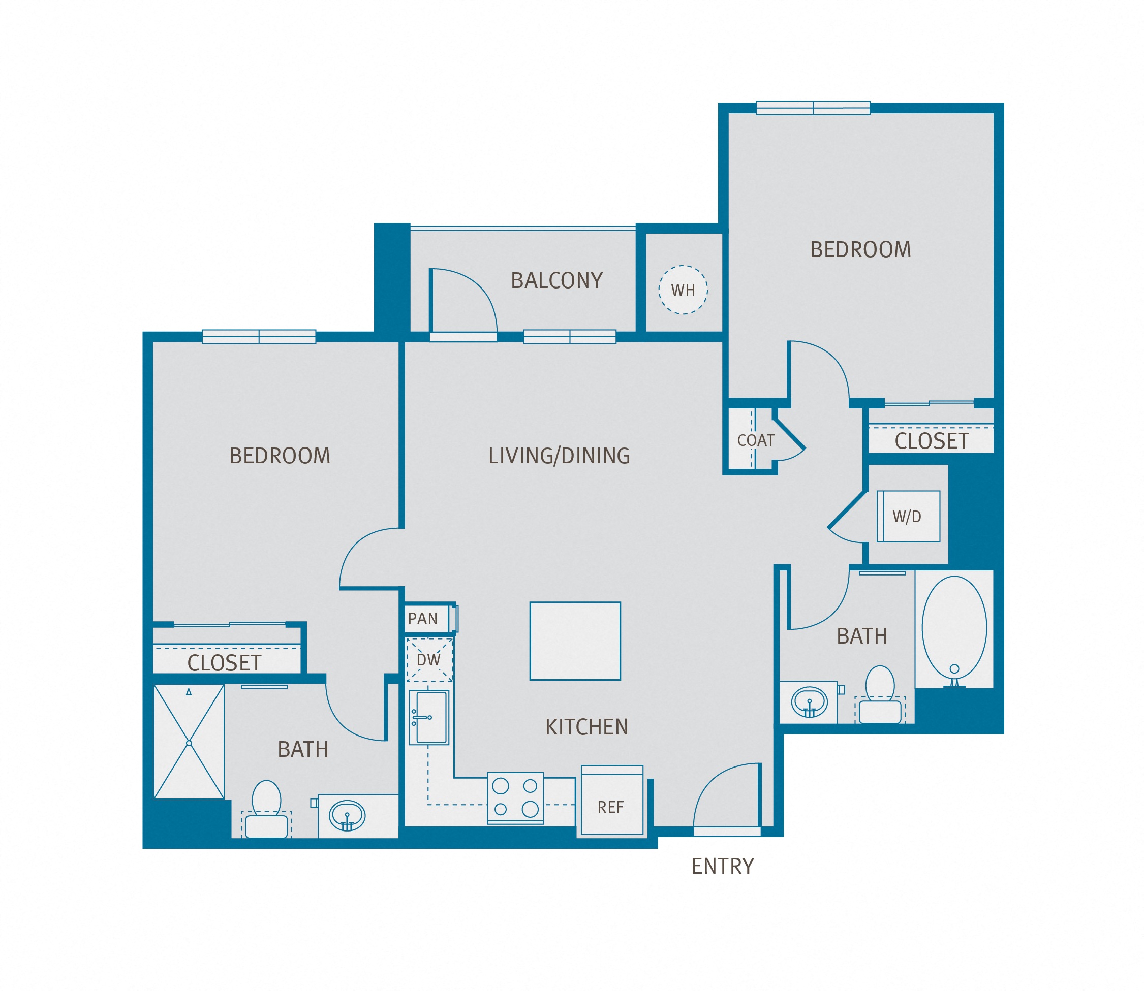 a blueprint of a floor plan of a residence