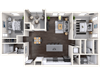 B2 Floor Plan B2 Floor Plan at Mitchell Place Apartments, California, 92562