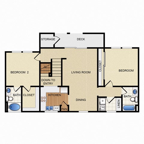 B2 floor plan at Santa Rosa