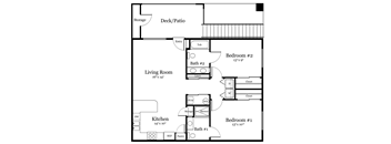B2 Floor Plan at Vale Apartments & Townhomes