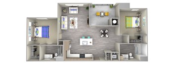 dune 3.1 Floor Plan at Las Positas Apartments, Camarillo, CA