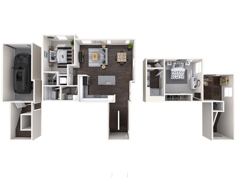 B3 Floor Plan at Mitchell Place Apartments, Murrieta, CA, 92562