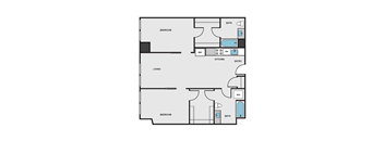 B3 Floor Plan at Eleanor H16 Apartments