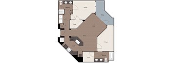 A floor plan of a house with labeled rooms such as "Dream," "Relax," and "Live."