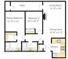 B5 2 Bed 2 Bath Floor Plan B5 2 Bed 2 Bath Floor Plan at Del Norte Place Apartment Homes, El Cerrito, CA