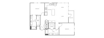 B6 Floor Plan at The Rylan Apartments