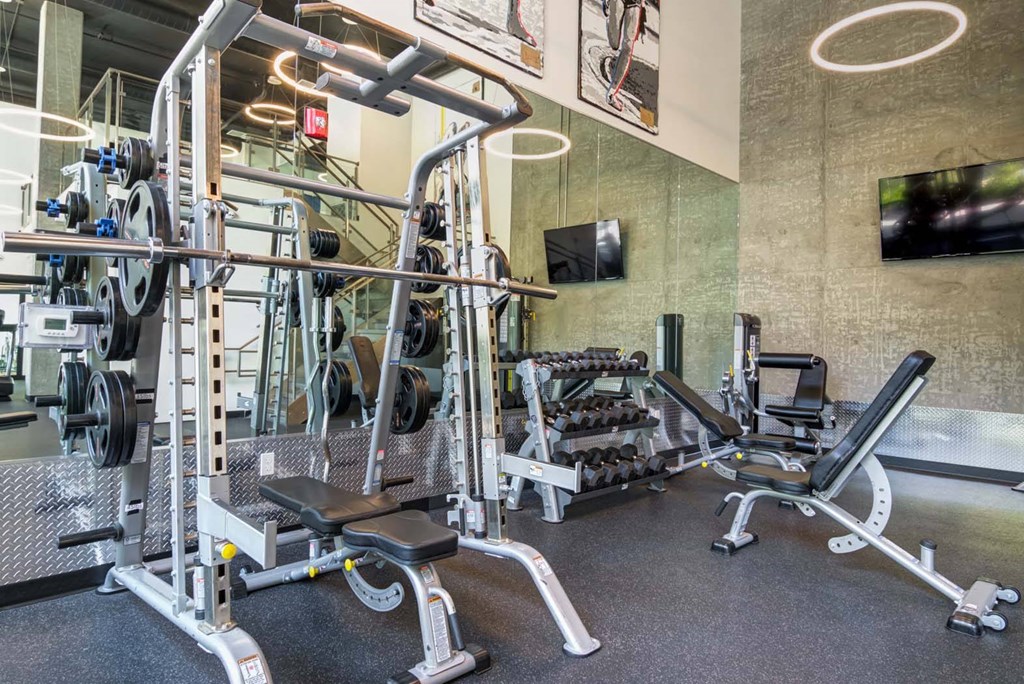 Fitness Center With Updated Equipment at Block C, San Marcos