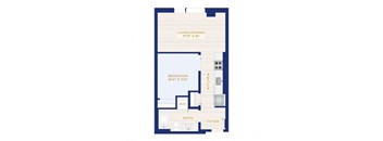 a floor plan of a bedroom apartment with a bathroom and a closet
