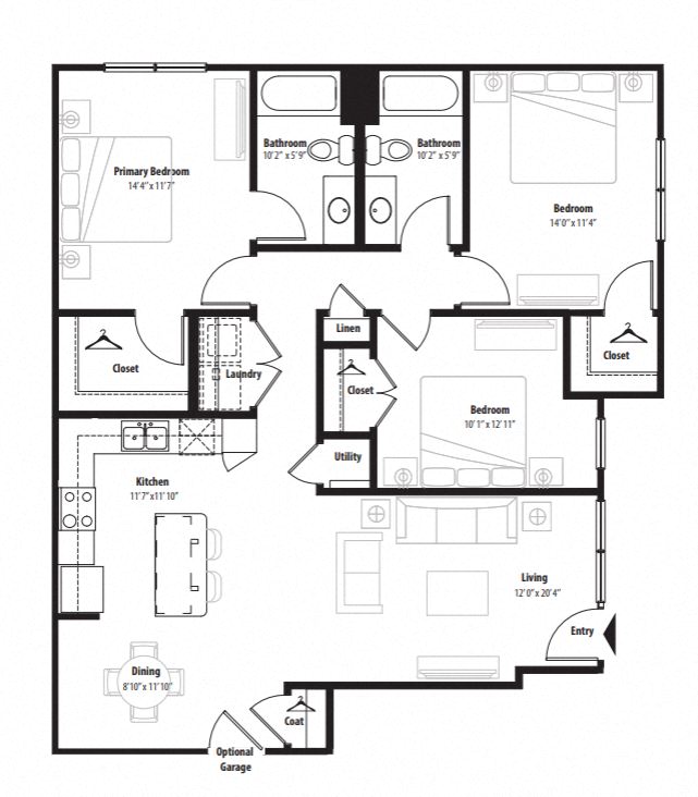 a black and white floor plan of a house