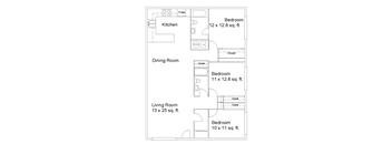 C1 Floor Plan at Sierra Sage Apartments