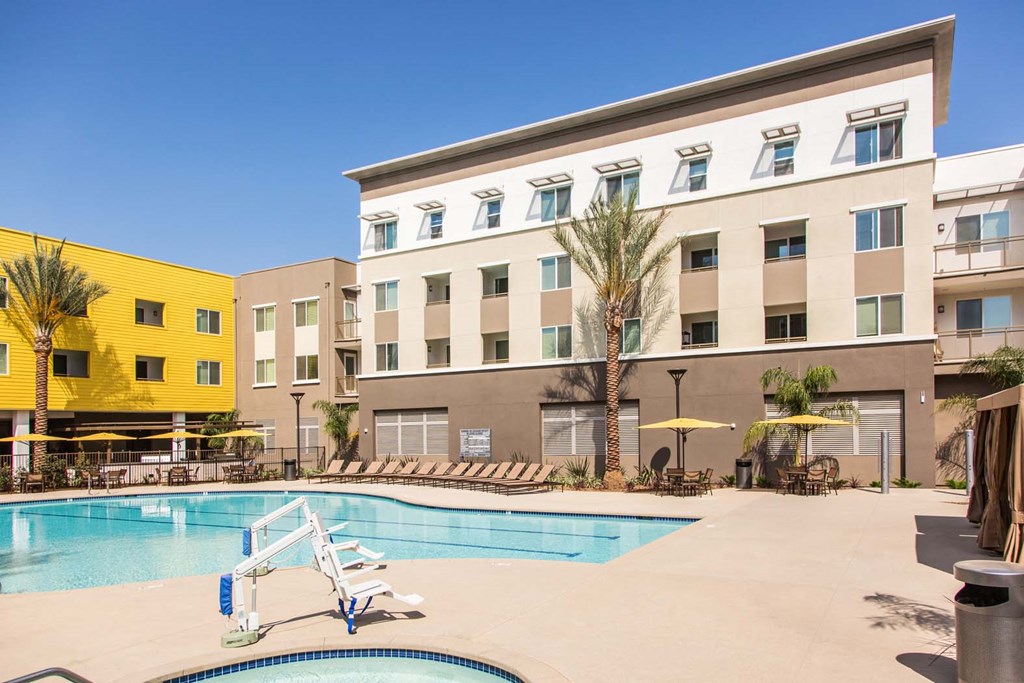 Pool and spa at Marc San Marcos Apartments
