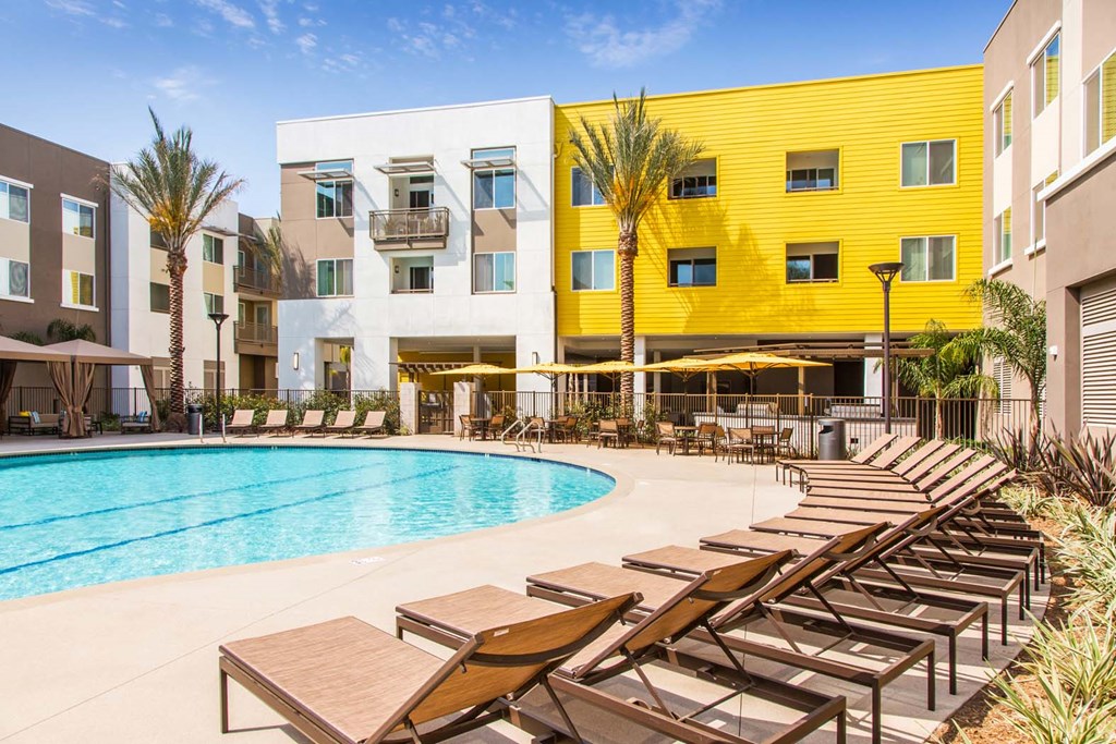 Pool area at Marc San Marcos Apartments