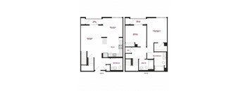 two floor plan of a house with floor plans of different floors