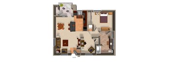 a floor plan of a house with a living room and dining room