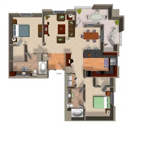 a floor plan of a house