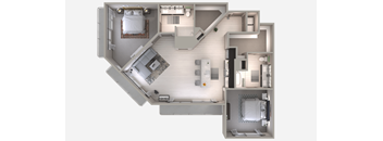Two Bedroom B7 Floor Plan at Centra