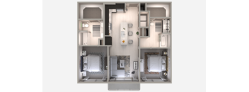 Two Bedroom B3 Floor Plan at Centra