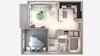 One Bedroom A3 Floor Plan at Centra