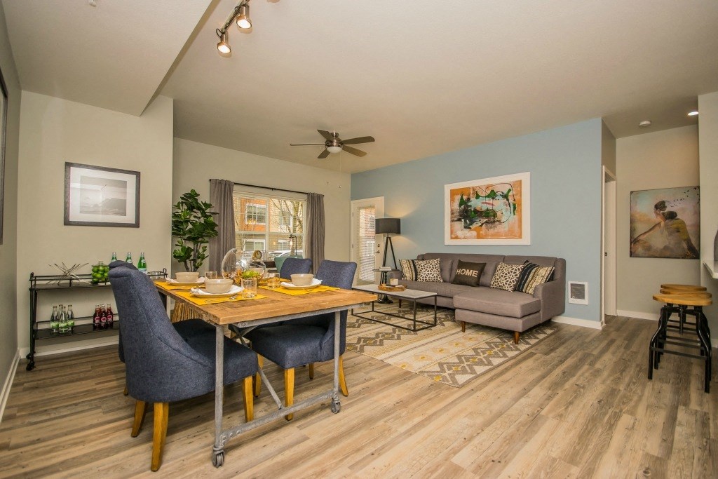 living room furniture at Domaine at Villebois in Wilsonville, OR