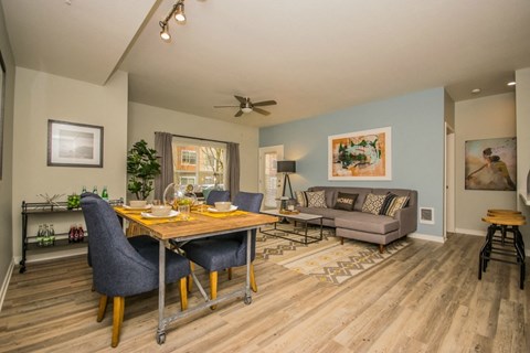 living room furniture at Domaine at Villebois in Wilsonville, OR